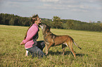 Frau und Malinois