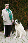 Seniorin mit Senior Hund