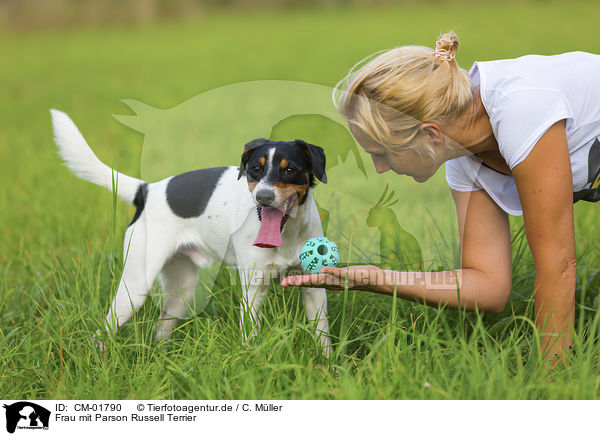 Frau mit Parson Russell Terrier / CM-01790