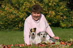 Frau und Parson Russell Terrier