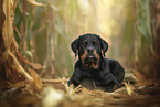 liegender Rottweiler