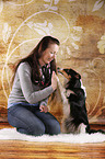 Frau und Sheltie