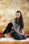 Frau und Sheltie