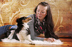 Frau und Sheltie