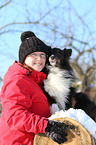 Frau und Sheltie
