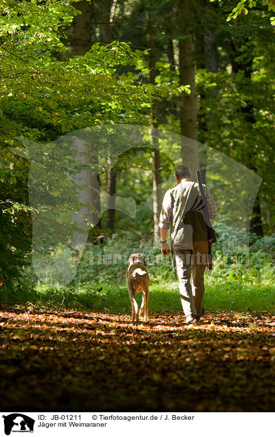 Jger mit Weimaraner / huntsman with weimaraner / JB-01211