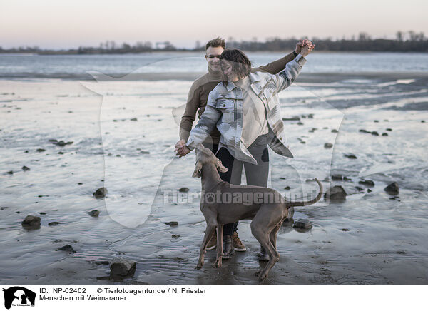 Menschen mit Weimaraner / human with Weimaraner / NP-02402