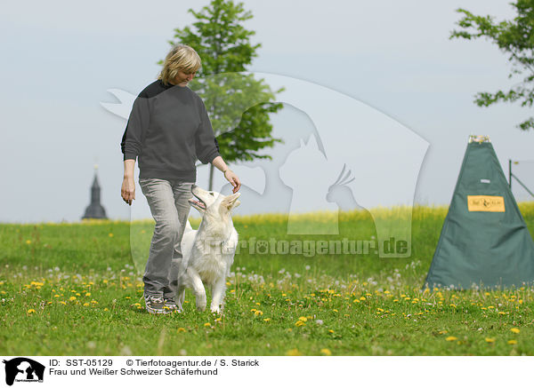 Frau und Weier Schweizer Schferhund / SST-05129