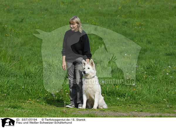 Frau und Weier Schweizer Schferhund / SST-05194