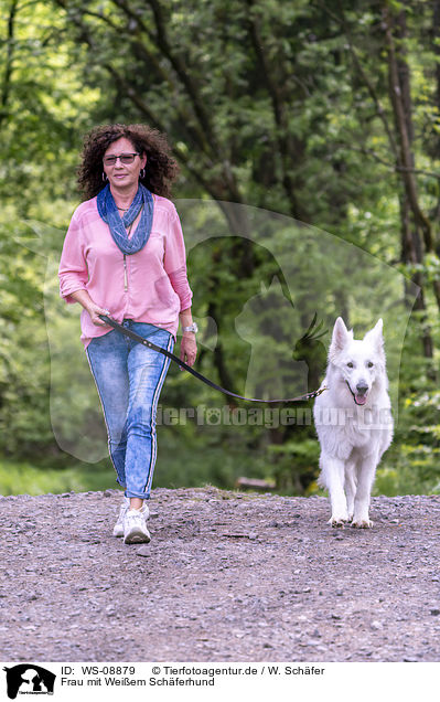 Frau mit Weiem Schferhund / woman with Berger Blanc Suisse / WS-08879