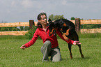 Dobermann beim Dog Dancing