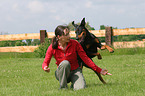 Dobermann beim Dog Dancing