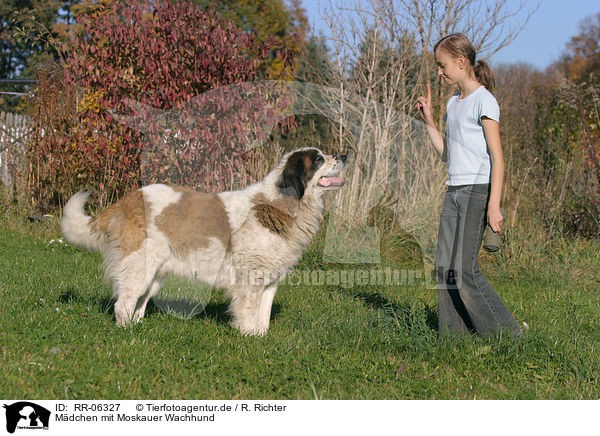 Mdchen mit Moskauer Wachhund / RR-06327