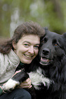 Frau mit Border Collie