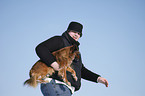 Mischling im Schnee