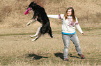 spielender Border-Collie-Mix