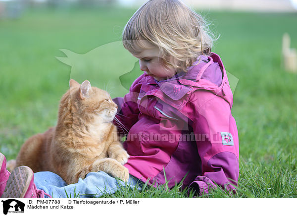 Mdchen und Katze / girl and cat / PM-07788