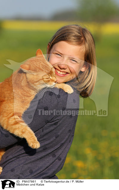 Mdchen und Katze / girl and cat / PM-07861