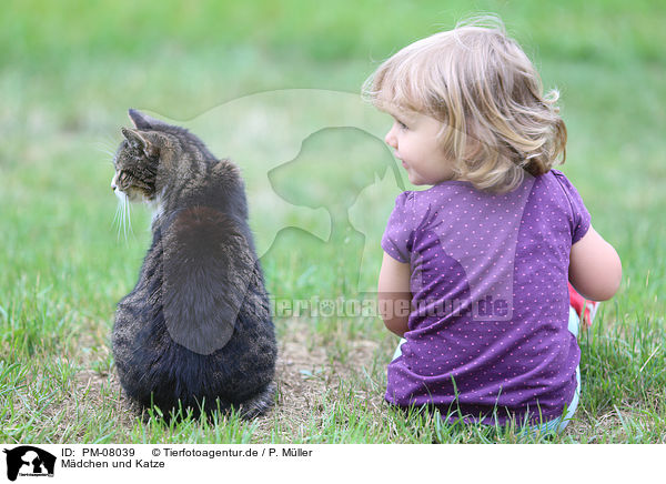 Mdchen und Katze / girl and cat / PM-08039
