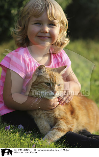 Mdchen und Katze / girl and cat / PM-08120