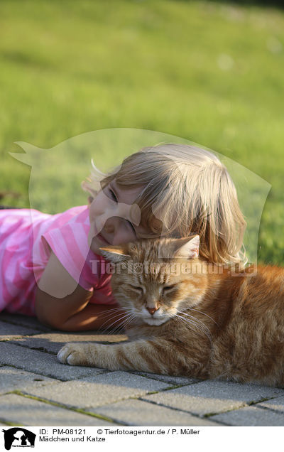 Mdchen und Katze / girl and cat / PM-08121