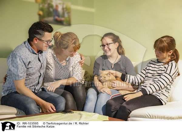 Familie mit Sibirische Katze / RR-103595