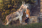 Frau und Esel