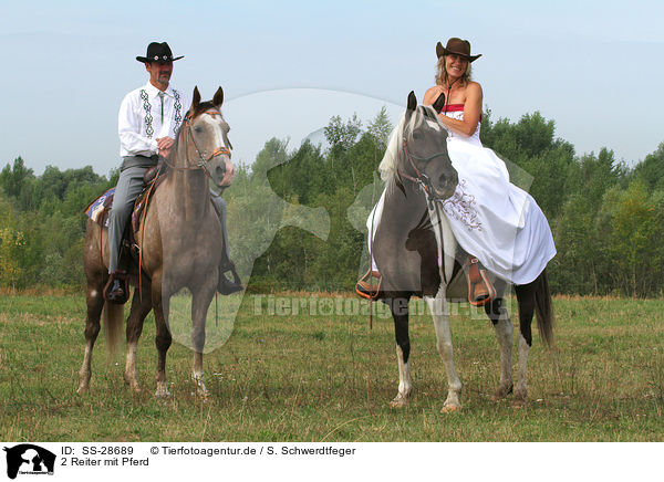 2 Reiter mit Pferd / SS-28689