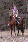 Frau reitet American Saddlebred Horse