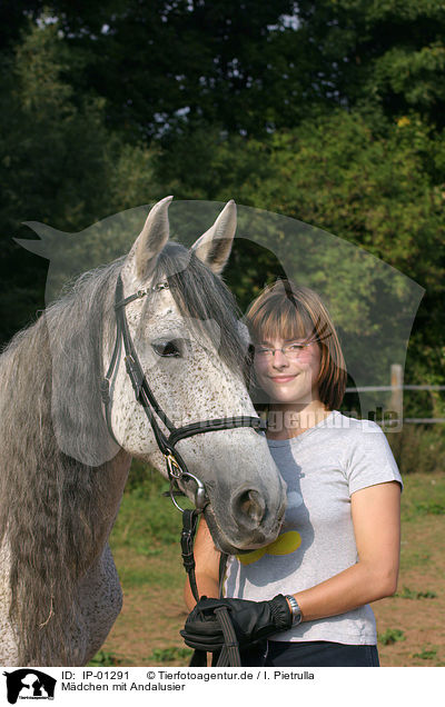 Mdchen mit Andalusier / girl with horse / IP-01291