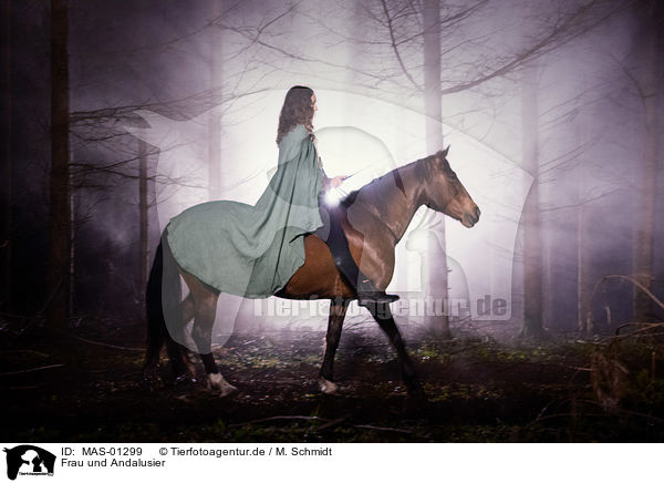 Frau und Andalusier / MAS-01299