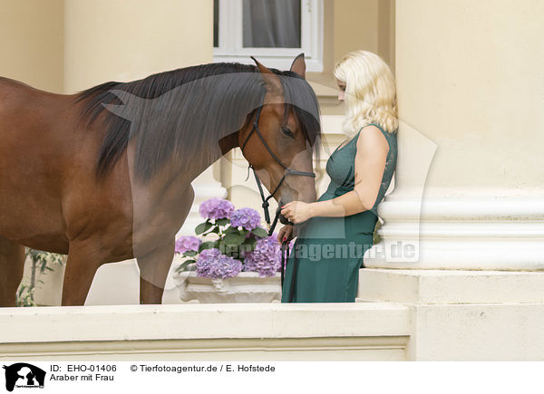Araber mit Frau / Arabian Horse with woman / EHO-01406