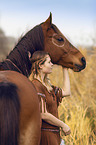 Indianerin mit Pferd