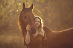 Indianerin mit Pferd