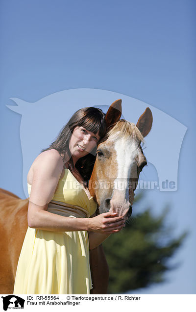 Frau mit Arabohaflinger / woman with horse / RR-55564