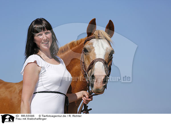 Frau mit Arabohaflinger / woman with horse / RR-55586