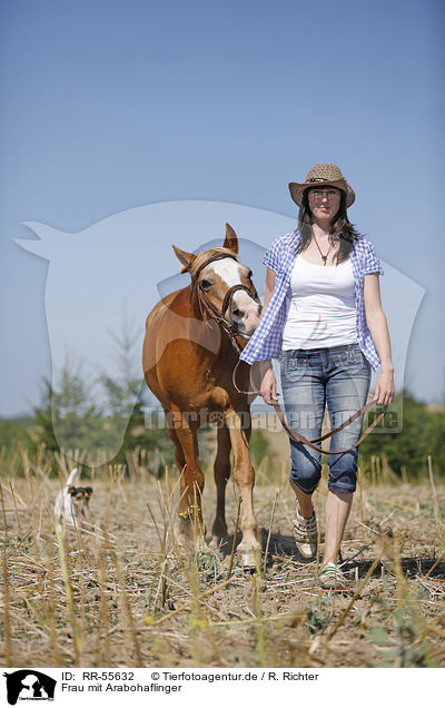 Frau mit Arabohaflinger / woman with horse / RR-55632