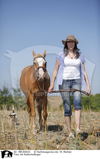Frau mit Arabohaflinger / woman with horse / RR-55633