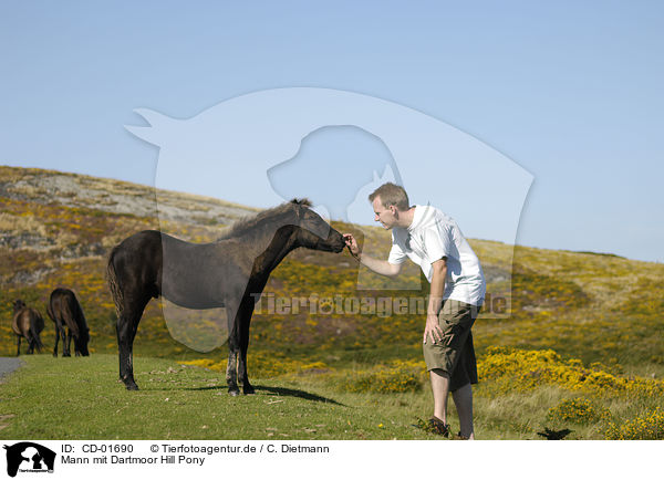 Mann mit Dartmoor Hill Pony / CD-01690