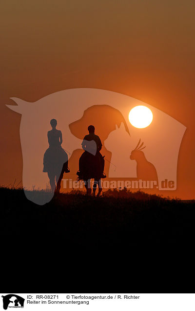 Reiter im Sonnenuntergang / RR-08271