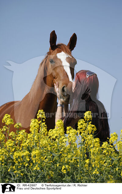 Frau und Deutsches Sportpferd / RR-42887