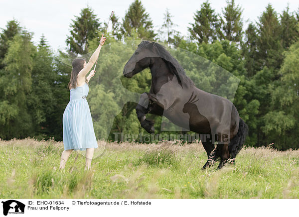 Frau und Fellpony / woman and Fell Pony / EHO-01634