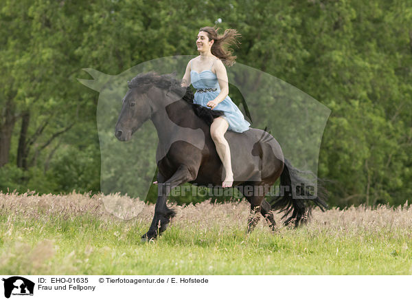 Frau und Fellpony / woman and Fell Pony / EHO-01635