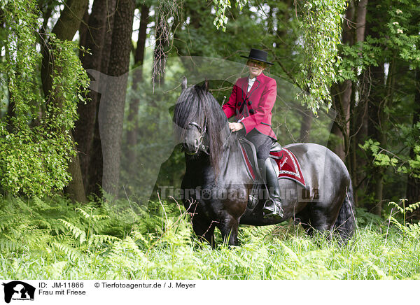 Frau mit Friese / woman with Friesian horse / JM-11866