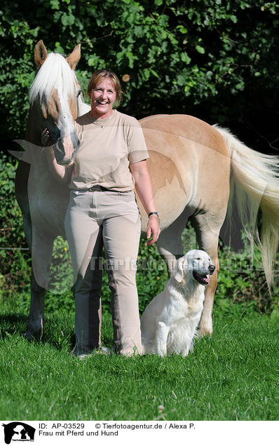 Frau mit Pferd und Hund / AP-03529