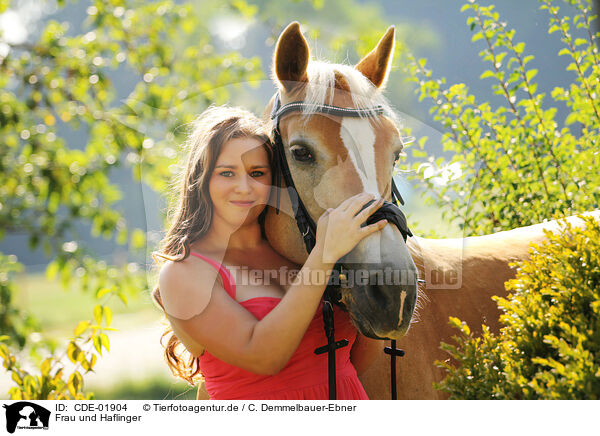Frau und Haflinger / woman and Haflinger horse / CDE-01904