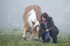Frau mit Haflinger