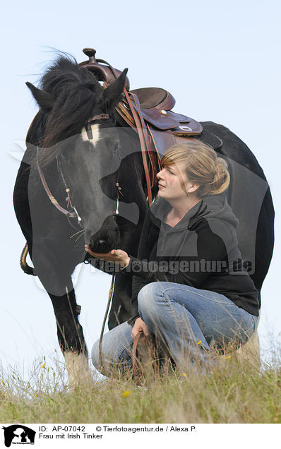 Frau mit Irish Tinker / woman with Irish Tinker / AP-07042