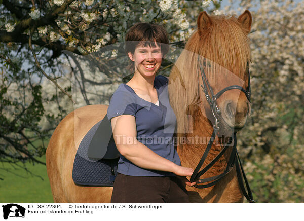 Frau mit Islnder im Frhling / SS-22304