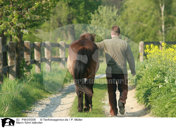 Mann fhrt Islnder / man with Icelandic horse / PM-05006